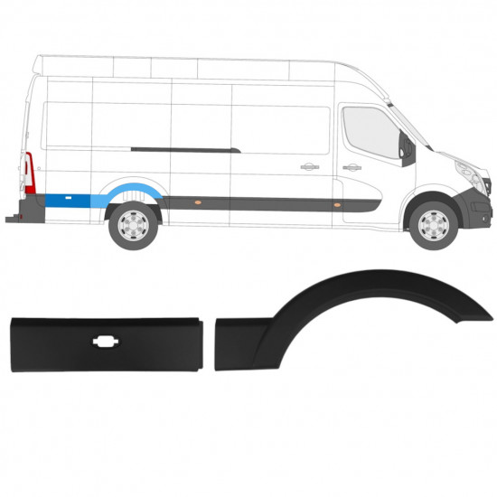 Listwa boczna do Renault Master 2010- / Prawa / Zestaw 10920