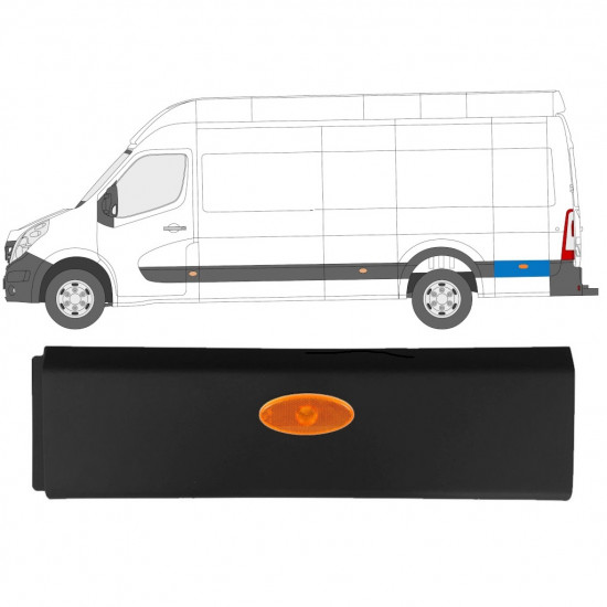 RENAULT MASTER 2010- LISTWA BOCZNA EXTRA DŁUGI / LEWA STRONA