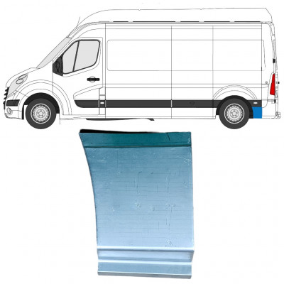 Reperaturka błotnika tylnego część dolna za kołem do Renault Master 2010- / Lewa 12851