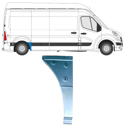 Reperaturka błotnika tylnego część przednia do Renault Master 2010- / Prawa 12848