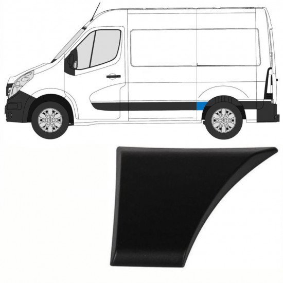 Listwa boczna do Renault Master 2010- / SWB / Lewa /  8710