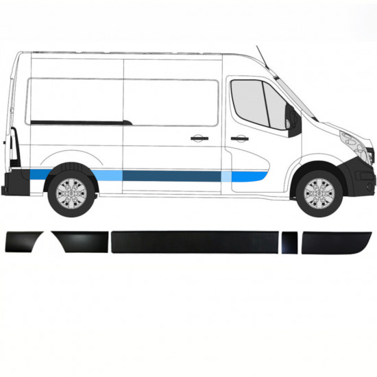 RENAULT MASTER OPEL MOVANO NV 400 2010- ZESTAW LISTEW / PRAWA STRONA