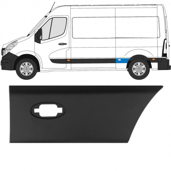 Listwa boczna błotnika tylnego z lampą do Renault Master 2010- / L2 / Lewa 10931