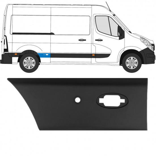 Listwa boczna PDC do Renault Master 2010- / L2 / Prawa 10926