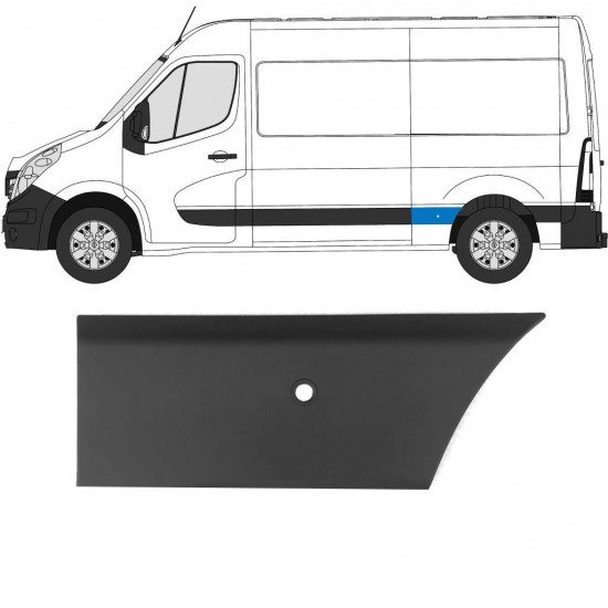 RENAULT MASTER 2010- L2 LISTWA BOCZNA PDC / LEWA STRONA