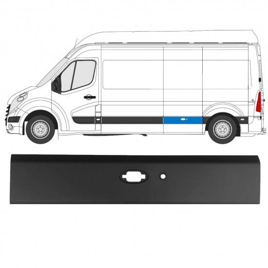 RENAULT MASTER 2010- LISTWA BOCZNA DŁUGI PDC / LEWA STRONA