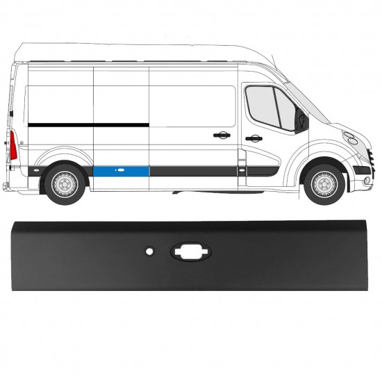 RENAULT MASTER 2010- LISTWA BOCZNA DŁUGI PDC / PRAWA STRONA