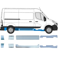 Zestaw reperaturek do Nissan NV400 2010- / Lewa+Prawa 15723