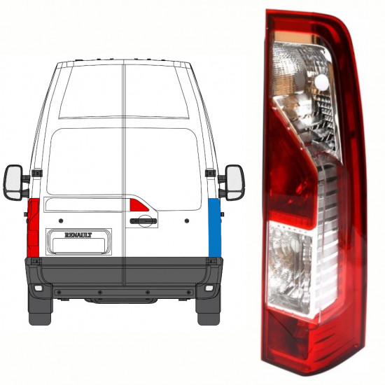 RENAULT MASTER 2010- TYLNY LAMPA / PRAWA STRONA