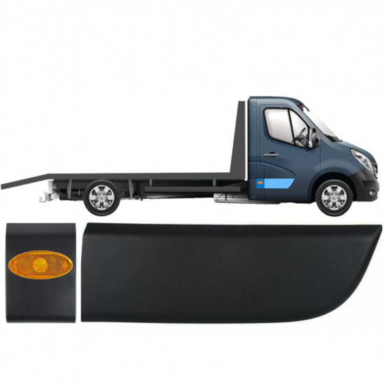 Listwa boczna z lampą do Renault Master 2010- / Prawa / Pojedyncza kabina / Zestaw 10024