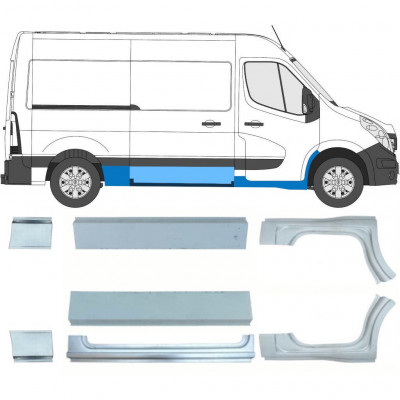 RENAULT MASTER 2010- KRÓTKI ROZSTAW OSI PANEL NAPRAWCZY / ZESTAW / PRAWA STRONA + LEWA STRONA