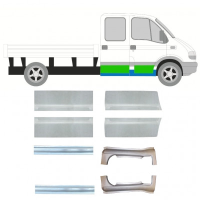 RENAULT MASTER 1998-2010 PODWÓJNA KABINA PANEL NAPRAWCZY / ZESTAW 8