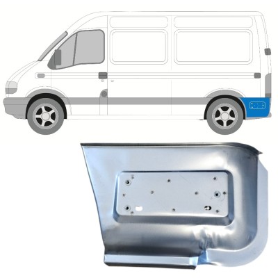 Reperaturka błotnika tylnego część dolna za kołem do Renault Master 1998-2010 / Lewa 14878