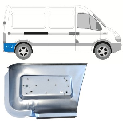 Reperaturka błotnika tylnego część dolna za kołem do Renault Master 1998-2010 / Prawa 14877