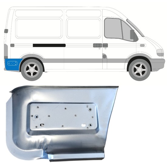 Reperaturka błotnika tylnego część dolna za kołem do Renault Master 1998-2010 / Prawa 14877 Reperaturka błotnika tylnego część dolna za kołem do Renault Master 1998-2010 / Prawa 14877