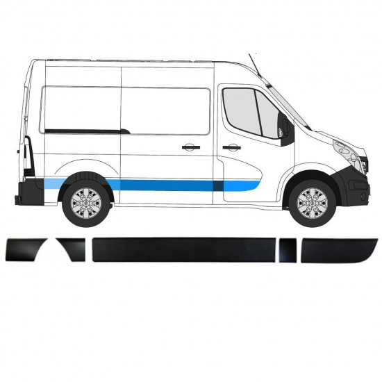 RENAULT MASTER OPEL MOVANO NV 400 2010- ZESTAW LISTEW / PRAWA STRONA