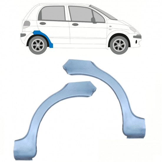 Reperaturka błotnika tylnego do Daewoo Matiz 1998-2008 / Lewa+Prawa / Zestaw 10036