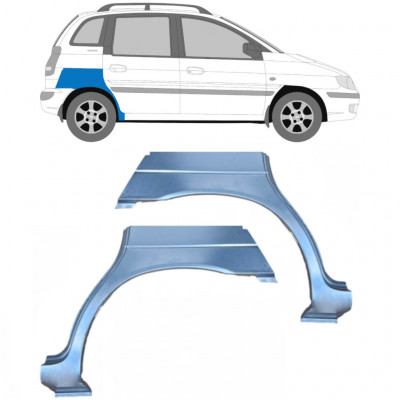 Reperaturka błotnika tylnego do Hyundai Matrix 2001-2010 / Lewa+Prawa / Zestaw 9211