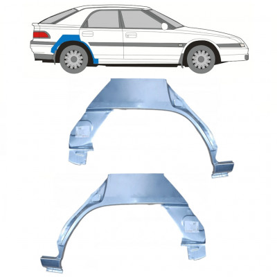 Reperaturka błotnika tylnego do Mazda 323F BG 1989-1994 / Lewa+Prawa / Zestaw 9855