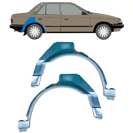 Reperaturka błotnika tylnego do Mazda 323 BF 1985-1989 / Lewa / Prawa / Lewa+Prawa / Zestaw 12958
