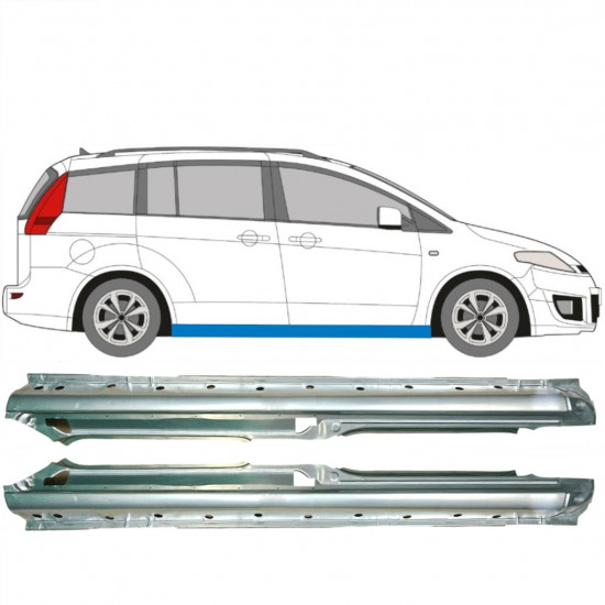 Pełny próg do Mazda 5 2005-2010 / Lewa+Prawa / Zestaw 9296