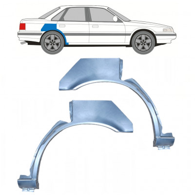 Reperaturka błotnika tylnego do Mazda 626 1988-1992 / Lewa+Prawa / Zestaw 9894