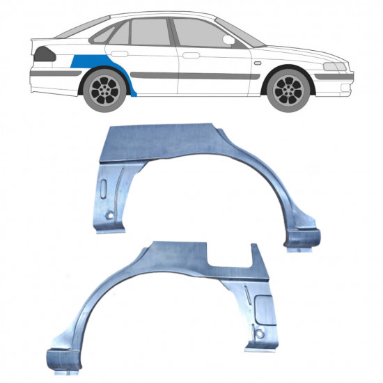 Reperaturka błotnika tylnego do Mazda 626 1997-2002 / Lewa+Prawa / Zestaw 9622