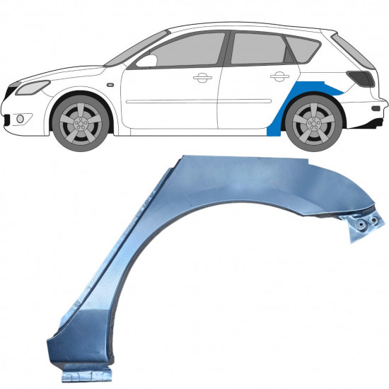 Reperaturka błotnika tylnego do Mazda 3 BK 2003-2009 / Lewa 5156