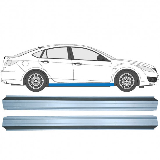 Reperaturka progu do Mazda 6 2007-2012 / Lewa = Prawa (symetryczny) / Zestaw 10495