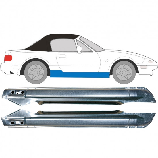 Pełny próg do Mazda MX-5 1989-1998 / Lewa+Prawa / Zestaw 9444