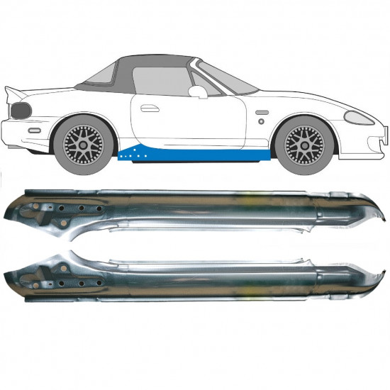 Pełny próg do Mazda MX-5 1998-2005 / Lewa+Prawa / Zestaw 9236