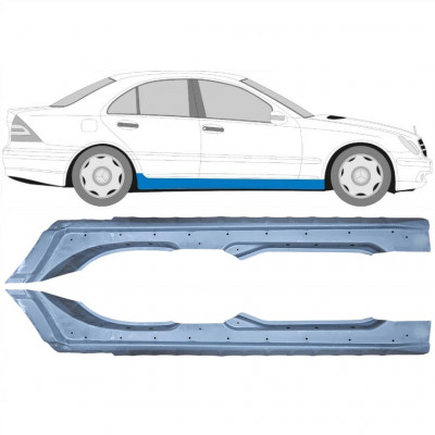 Pełny próg do Mercedes C-class 2000-2007 / Lewa+Prawa / Zestaw 10419