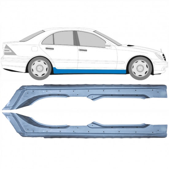 Pełny próg do Mercedes C-class 2000-2007 / Lewa+Prawa / Zestaw 10419