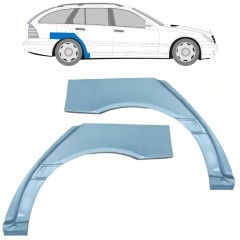 Reperaturka błotnika tylnego do Mercedes C-Class W203 2000-2007 / Lewa+Prawa / COMBI / Zestaw 9100