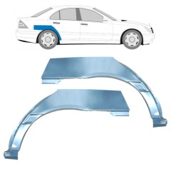 Reperaturka błotnika tylnego do Mercedes C-Class W203 2000-2007 / Lewa+Prawa / Zestaw 9176