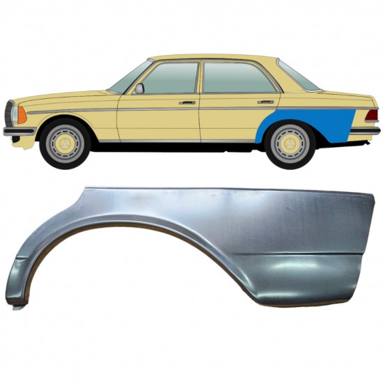 Reperaturka błotnika tylnego do Mercedes W123 1975-1985 / Lewa 6767