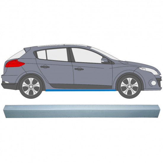 Reperaturka progu do Renault Megane 2008-2016 / Lewa = Prawa (symetryczny) 7205