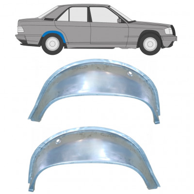 Reperaturka nadkola tylnego wewnętrzna do Mercedes 190 1982-1993 / Lewa+Prawa / Zestaw 9837