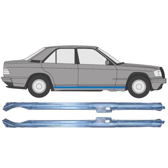 Reperaturka progu część górna do Mercedes 190 W201 1982-1993 / Lewa+Prawa / Zestaw 16294