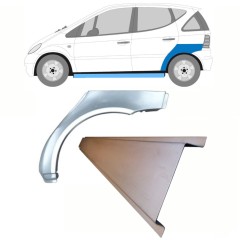 Reperaturka progu + błotnika tylnego do Mercedes A-Class W168 1997-2004 / Lewa / Zestaw 8722