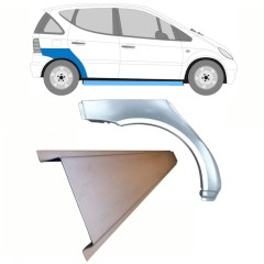 Reperaturka progu + błotnika tylnego do Mercedes A-Class W168 1997-2004 / Prawa / Zestaw 8721