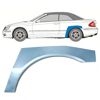 Reperaturka błotnika tylnego do Mercedes CLK A209 2003-2009 / Lewa / CABRIO /  7687