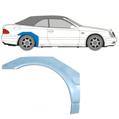 Reperaturka błotnika tylnego do Mercedes CLK A208 1997-2003 / Prawa / CABRIO /  7688