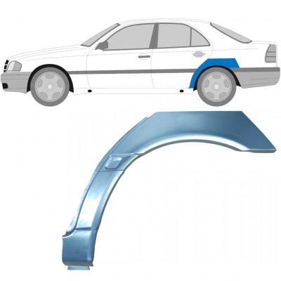 MERCEDES C-CLASS 1993-2001 REPERATURKA BŁOTNIKA TYLNEGO / LEWA STRONA