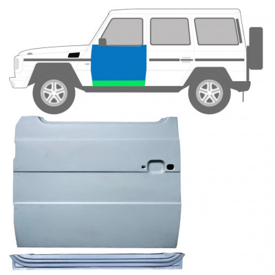 Reperaturka drzwi przednich wewnętrzna + zewnętrzna do Mercedes G-Class 1979- / Lewa / Zestaw 12036