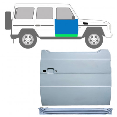 Reperaturka drzwi przednich wewnętrzna + zewnętrzna do Mercedes G-Class 1979- / Prawa / Zestaw 12035