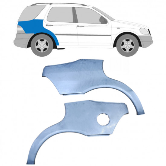 Reperaturka błotnika tylnego do Mercedes M-class 1998-2005 / Lewa+Prawa / Zestaw 9217