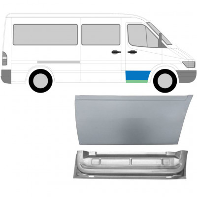 MERCEDES SPRINTER 1995-2006 REPERATURKA DRZWI PRZEDNICH PANEL NAPRAWCZY / ZESTAW / PRAWA STRONA