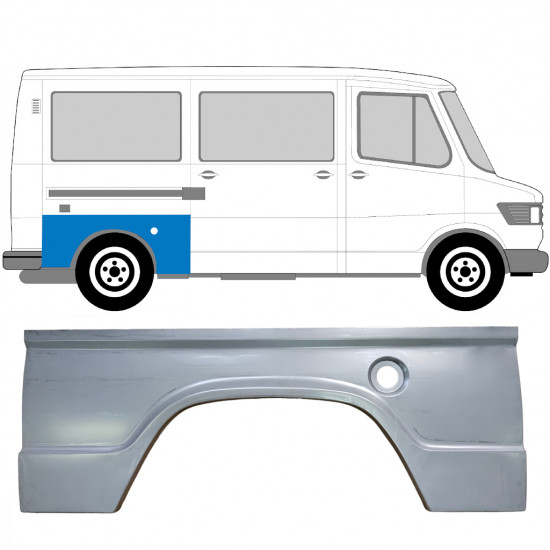 Reperaturka błotnika tylnego do Mercedes T1 1977-1996 / Prawa 5174