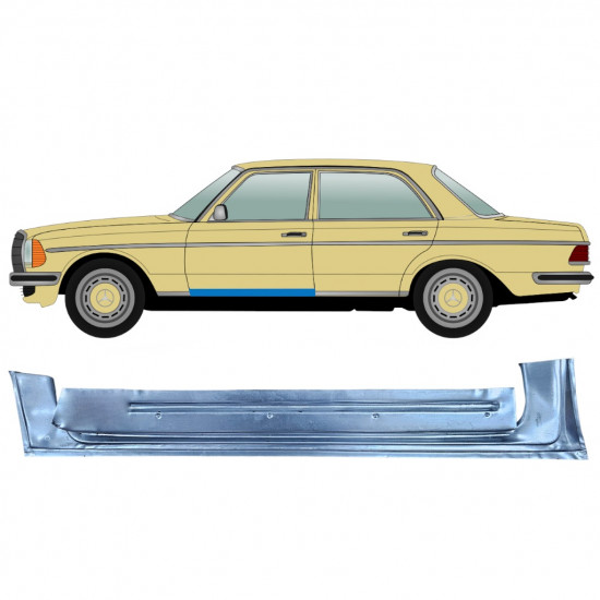 Reperaturka drzwi przednich wewnętrzna do Mercedes W123 1975-1985 / Lewa 6775